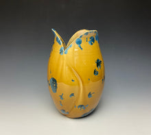 Load image into Gallery viewer, Tulip Vase- Blue and Orange #14
