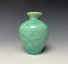 Load image into Gallery viewer, Light Green Crystalline Glazed Mini Vase #3