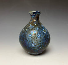 Load image into Gallery viewer, Cobalt Galaxy Crystalline Glazed Mini Vase 8