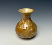 Load image into Gallery viewer, Iced Caramel Crystalline Glazed Mini Vase #2