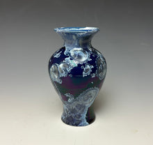 Load image into Gallery viewer, Winter Sky Blue Crystalline Glazed Mini Vase #2