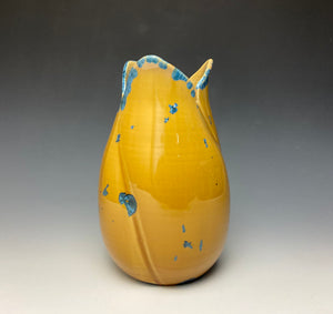 Tulip Vase- Blue and Orange #12
