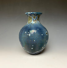 Load image into Gallery viewer, Cobalt Galaxy Crystalline Glazed Vase 10