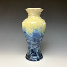 Load image into Gallery viewer, Crystalline Vase in Cream and Blue