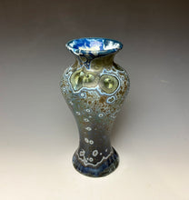 Load image into Gallery viewer, Cobalt Galaxy Crystalline Glazed Vase 7