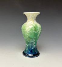 Load image into Gallery viewer, Crystalline Mini Vase in Ivory, Green and Blue