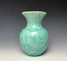 Load image into Gallery viewer, Light Green Crystalline Glazed Vase #1