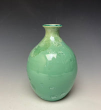 Load image into Gallery viewer, Light Green Crystalline Glazed Mini Vase #2