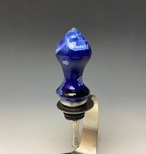 Load image into Gallery viewer, Crystalline Glazed Bottle Stopper- Winter Sky Blue #3