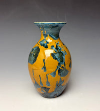 Load image into Gallery viewer, Blue and Orange Crystalline Mini Vase 5