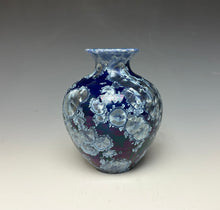 Load image into Gallery viewer, Winter Sky Blue Crystalline Glazed Mini Vase #3