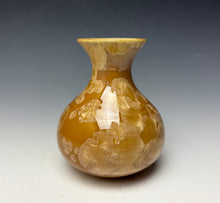 Load image into Gallery viewer, Iced Caramel Crystalline Glazed Mini Vase #2
