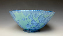 Load image into Gallery viewer, Teal Crystalline Glazed Bowl