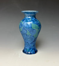 Load image into Gallery viewer, Teal Blue Crystalline Glazed Mini Vase 2