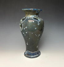 Load image into Gallery viewer, Cobalt Galaxy Crystalline Glazed Vase 14