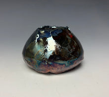 Load image into Gallery viewer, Blue Green Mini Raku AirPlant Vase