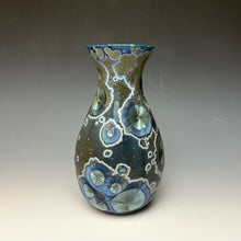 Load image into Gallery viewer, Cobalt Galaxy Crystalline Glazed Vase 4