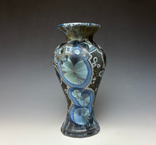 Load image into Gallery viewer, Cobalt Galaxy Crystalline Glazed Vase 5