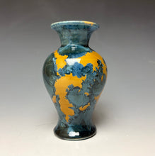 Load image into Gallery viewer, Blue and Orange Crystalline Mini Vase 2