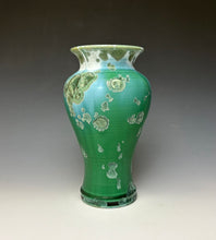 Load image into Gallery viewer, Emerald Green Crystalline Glazed Vase