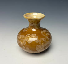 Load image into Gallery viewer, Iced Caramel Crystalline Glazed Mini Vase 3