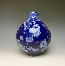 Load image into Gallery viewer, Winter Sky Blue Crystalline Glazed Vase 3