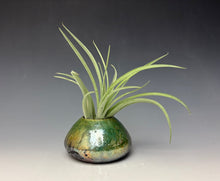Load image into Gallery viewer, Copper Green Mini Raku AirPlant Vase #5