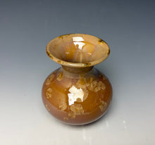 Load image into Gallery viewer, Iced Caramel Crystalline Glazed Mini Vase #2