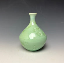 Load image into Gallery viewer, Crystalline Glazed Mini Vase - Mint Green 5