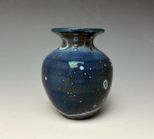 Load image into Gallery viewer, Cobalt Galaxy Crystalline Glazed Mini Vase 2
