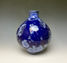Load image into Gallery viewer, Winter Sky Blue Crystalline Glazed Vase 3