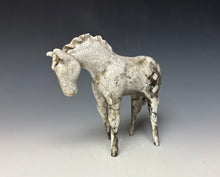 Load image into Gallery viewer, White Crackle Raku Horse 879