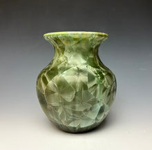 Load image into Gallery viewer, Green Galaxy Crystalline Glazed Vase 2