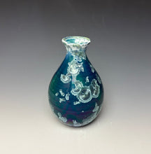 Load image into Gallery viewer, Aqua Crystalline Glazed Vase