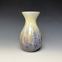 Load image into Gallery viewer, Crystalline Vase in Ivory and Periwinkle
