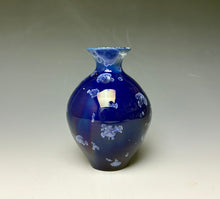 Load image into Gallery viewer, Winter Sky Blue Crystalline Glazed Mini Vase