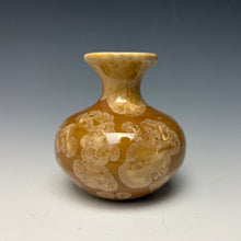 Load image into Gallery viewer, Iced Caramel Crystalline Glazed Mini Vase 3
