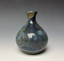 Load image into Gallery viewer, Cobalt Galaxy Crystalline Glazed Mini Vase 7