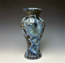 Load image into Gallery viewer, Cobalt Galaxy Crystalline Glazed Vase 5