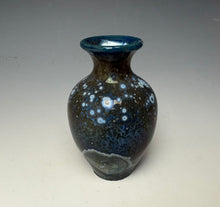 Load image into Gallery viewer, Cobalt Galaxy Crystalline Glazed Mini Vase