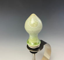 Load image into Gallery viewer, Crystalline Glazed Bottle Stopper- Moss Green