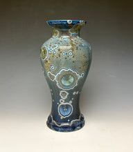 Load image into Gallery viewer, Cobalt Galaxy Crystalline Glazed Vase 9
