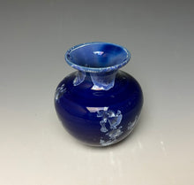 Load image into Gallery viewer, Winter Sky Blue Crystalline Glazed Mini Vase #3