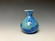 Load image into Gallery viewer, Light Teal Blue Crystalline Glazed Mini Vase 5