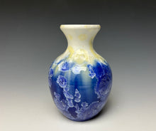 Load image into Gallery viewer, Crystalline Mini Vase in Ivory and Blue