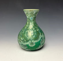 Load image into Gallery viewer, Emerald Green Crystalline Glazed Vase #2