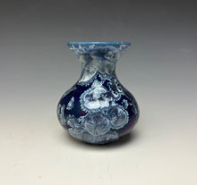 Load image into Gallery viewer, Winter Sky Blue Crystalline Glazed Mini Vase 7
