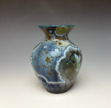 Load image into Gallery viewer, Cobalt Galaxy Crystalline Glazed Mini Vase 4