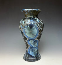 Load image into Gallery viewer, Cobalt Galaxy Crystalline Glazed Vase 5