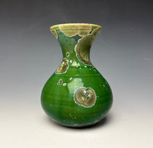 Load image into Gallery viewer, Green Galaxy Crystalline Glazed Mini Vase